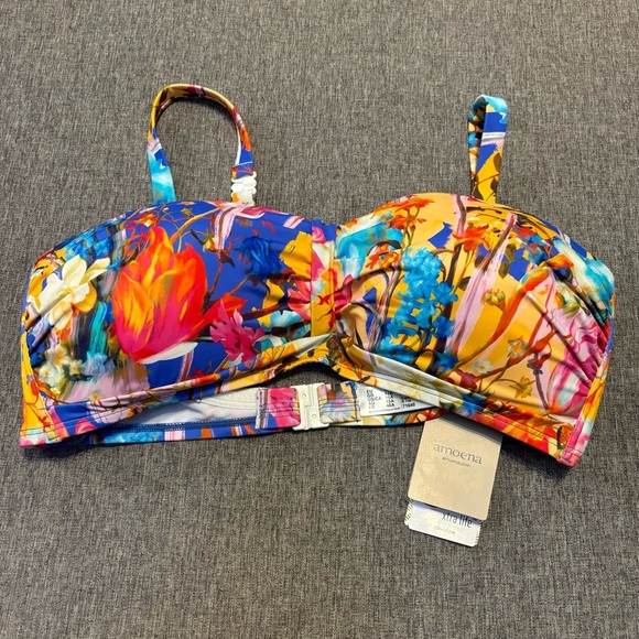 Amoena Standard Kuala Lumpur Padded Wire-Free Bandeau Bikini Top - Picture 1 of 12